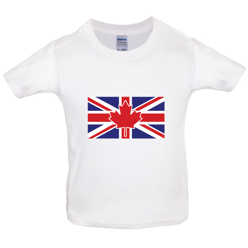 Canadian Union Jack Flag Kids T Shirt
