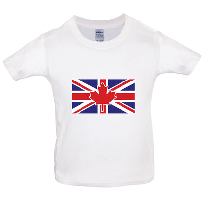 Canadian Union Jack Flag Kids T Shirt