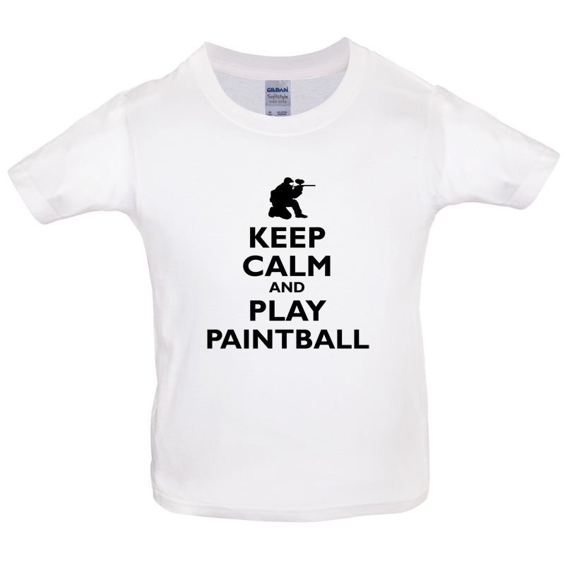 Keep Calm and Play Paintball Kids T Shirt