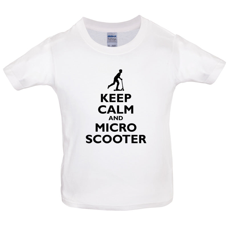 Keep Calm and Micro Scooter Kids T Shirt