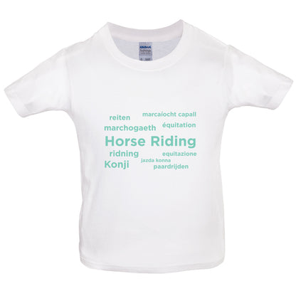 Horse Riding Languages Kids T Shirt