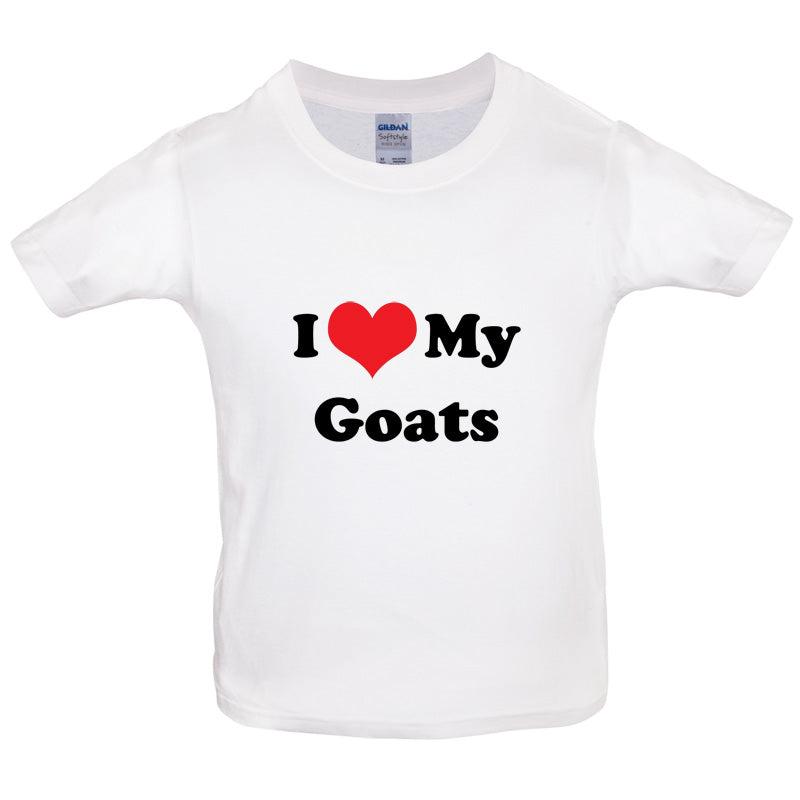I Love My Goats Kids T Shirt