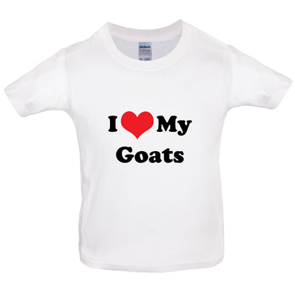 I Love My Goats Kids T Shirt