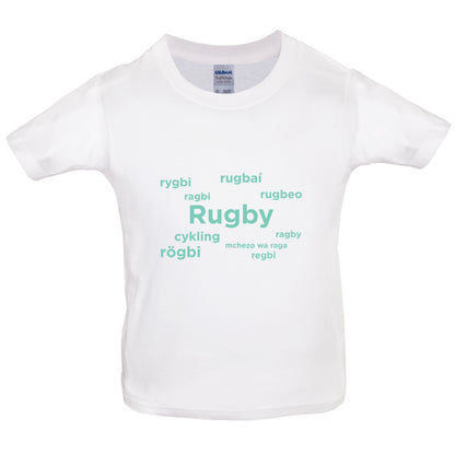 Rugby Languages Kids T Shirt