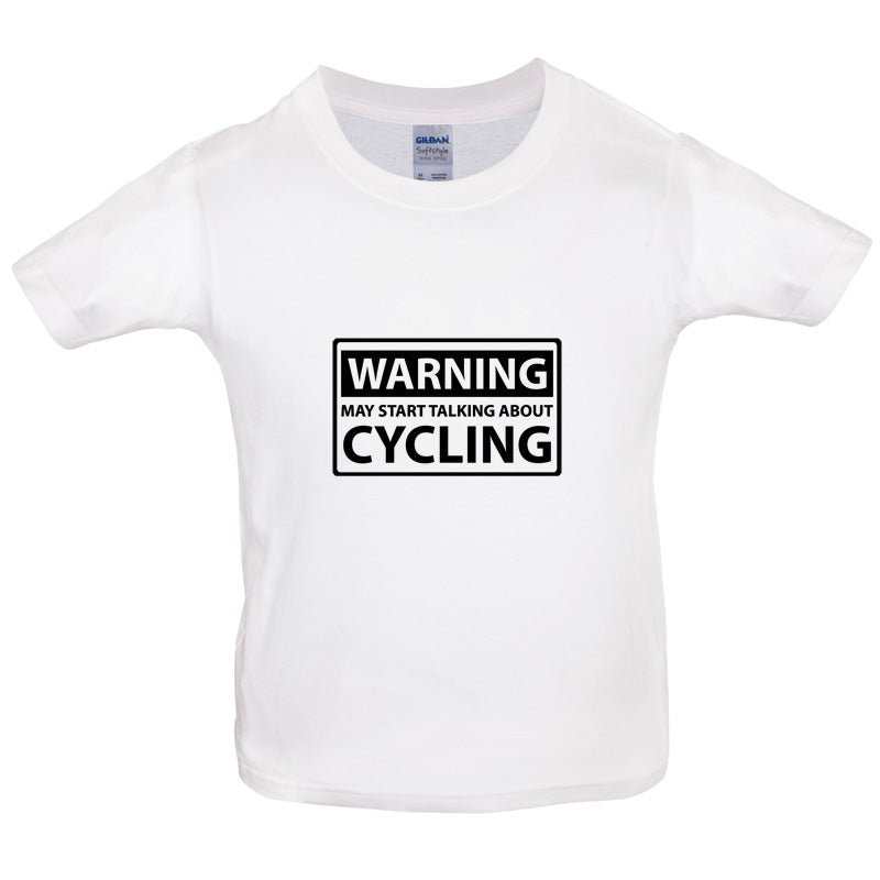 Warning May Start Talk About Cycling Kids T Shirt