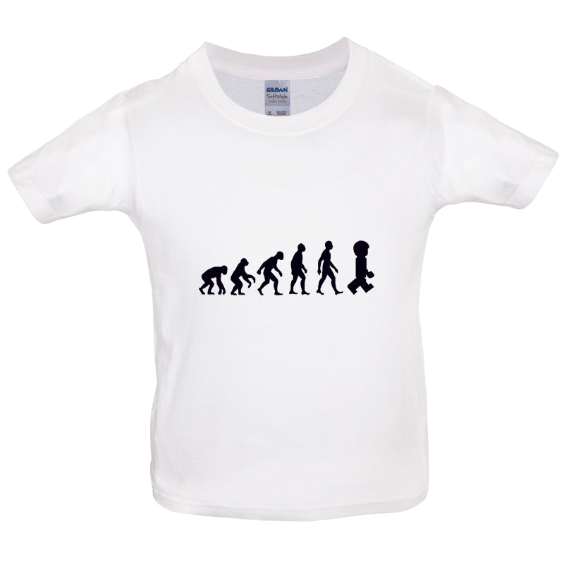Evolution Of Man Master Builder Kids T Shirt