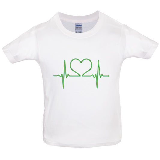 Heartbeat Heart Kids T Shirt