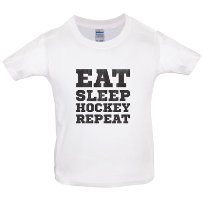 Eat Sleep Hockey Repeat Kids T Shirt