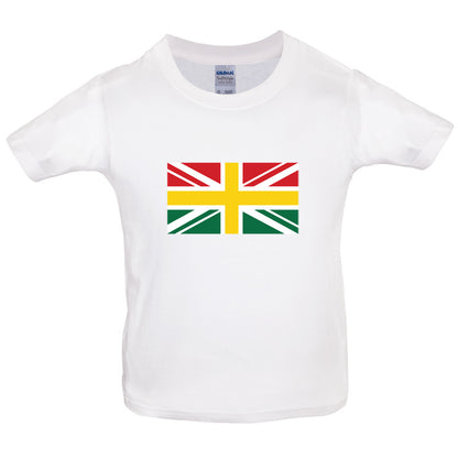 Ghanaian Union Jack Flag Kids T Shirt