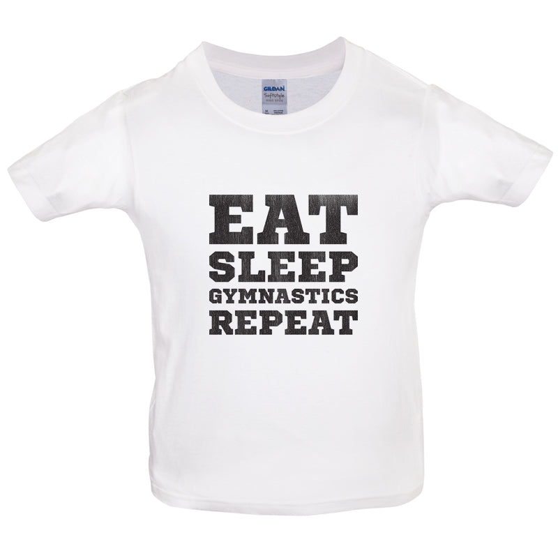 Eat Sleep Gymnastics Repeat Kids T Shirt