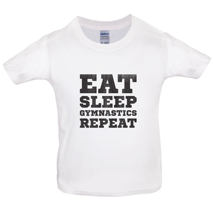 Eat Sleep Gymnastics Repeat Kids T Shirt