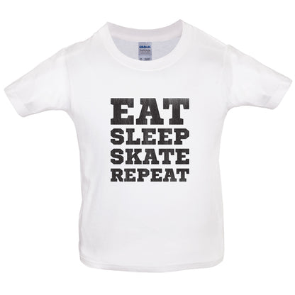Eat Sleep Skate Repeat Kids T Shirt