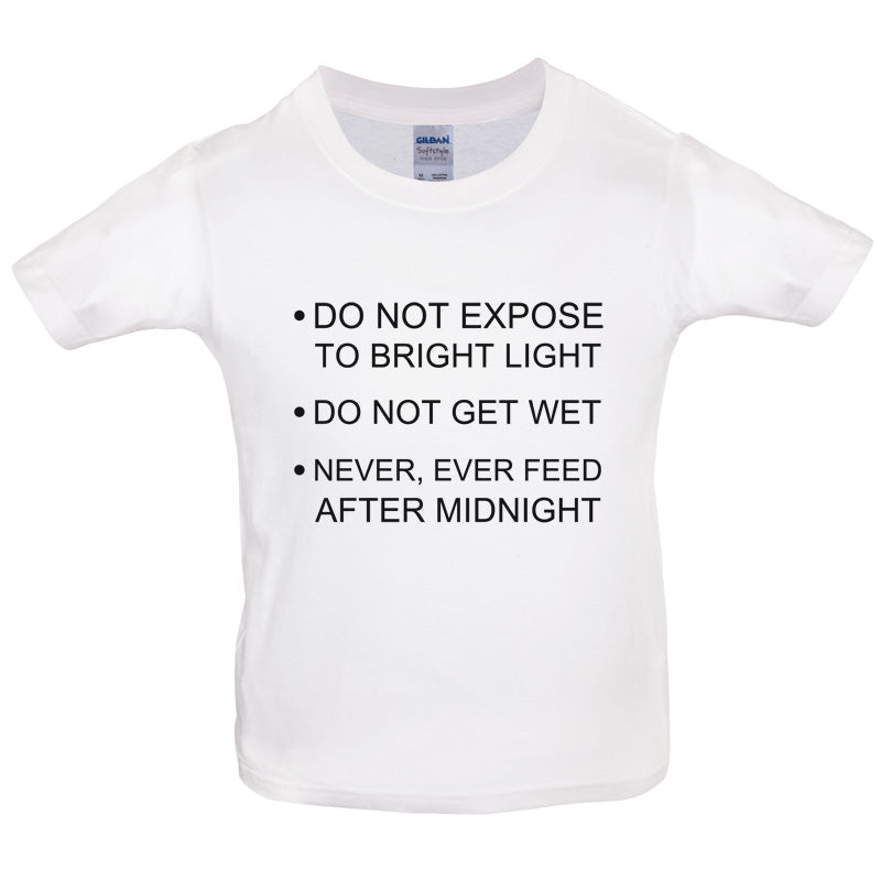 Never, Ever Feed After Midnight Kids T Shirt