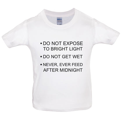 Never, Ever Feed After Midnight Kids T Shirt