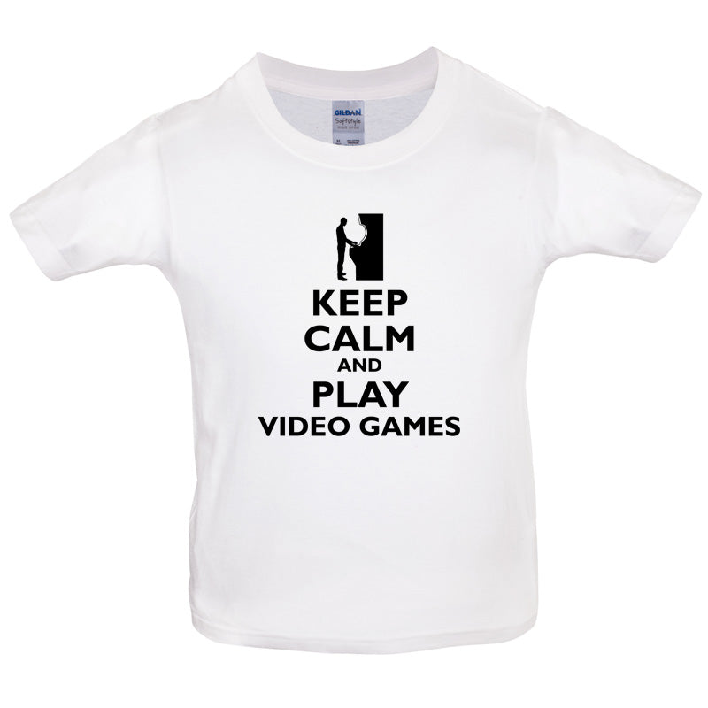 Keep Calm and Play Video Games Kids T Shirt