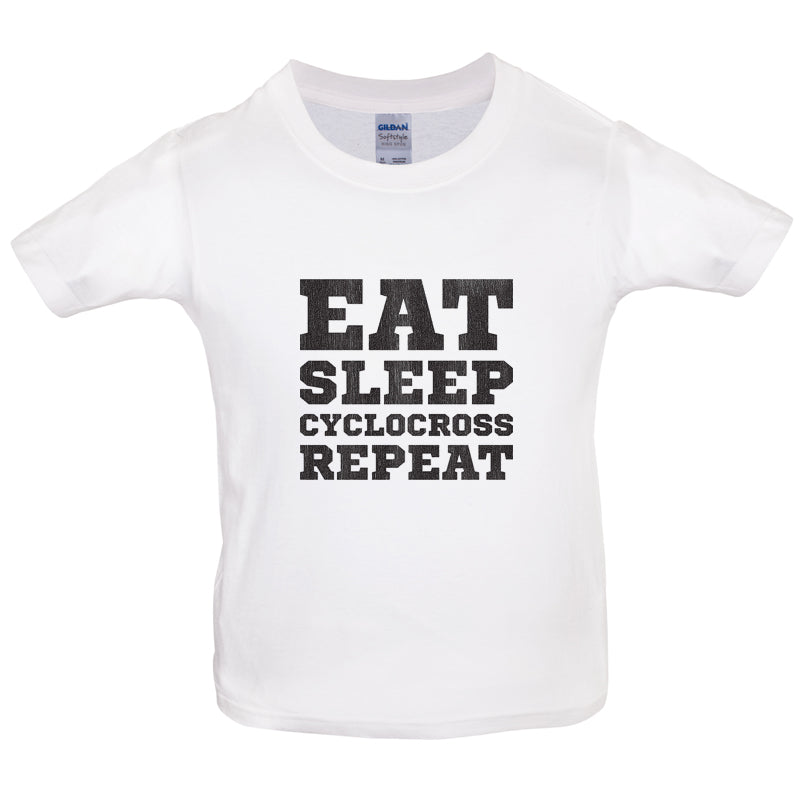 Eat Sleep Cyclocross Repeat Kids T Shirt