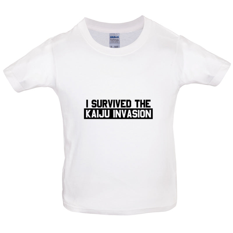 I Survived The Kaiju Invasion Kids T Shirt