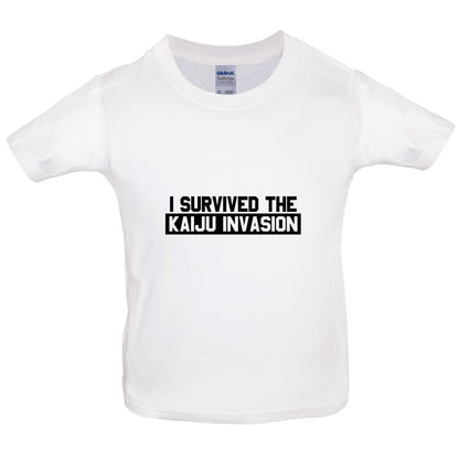 I Survived The Kaiju Invasion Kids T Shirt