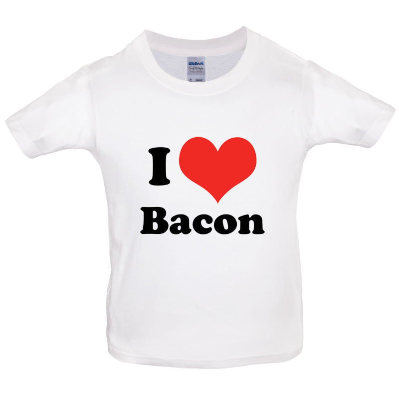 I Love Bacon Kids T Shirt