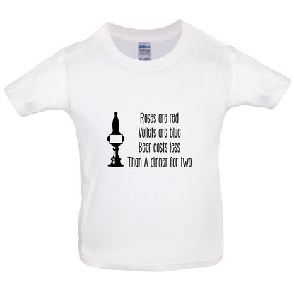 Roses Are Red Beer Costs Less Than Dinner For Two Kids T Shirt