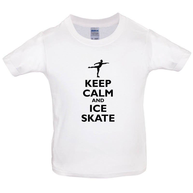 Keep Calm and Ice Skate Kids T Shirt