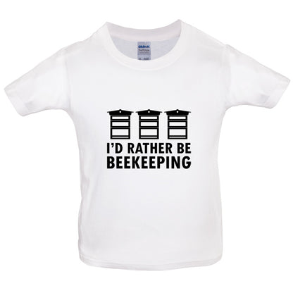 I'd Rather Be Beekeeping Kids T Shirt
