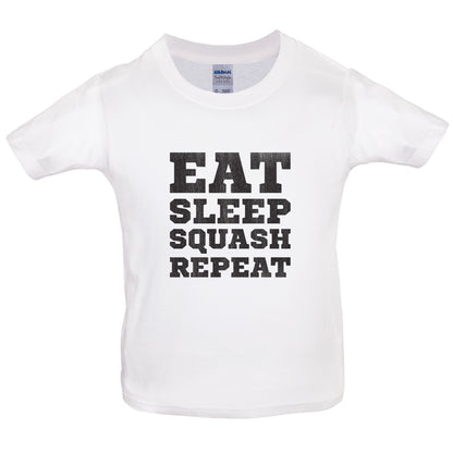 Eat Sleep Squash Repeat Kids T Shirt