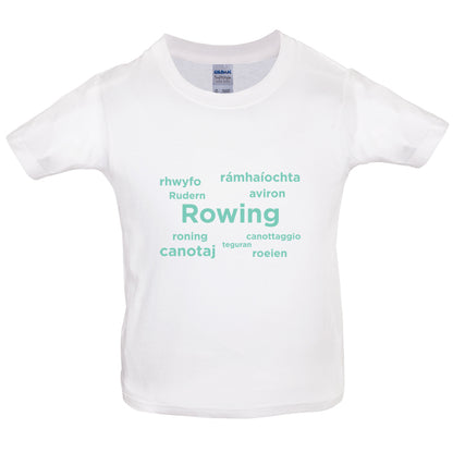 Rowing Languages Kids T Shirt