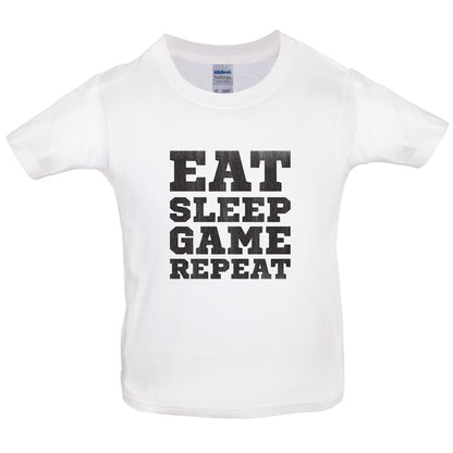 Eat Sleep Game Repeat Kids T Shirt