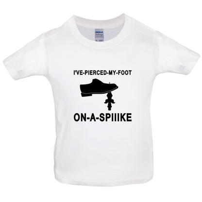 I've Pierced My Foot On A Spike! Kids T Shirt