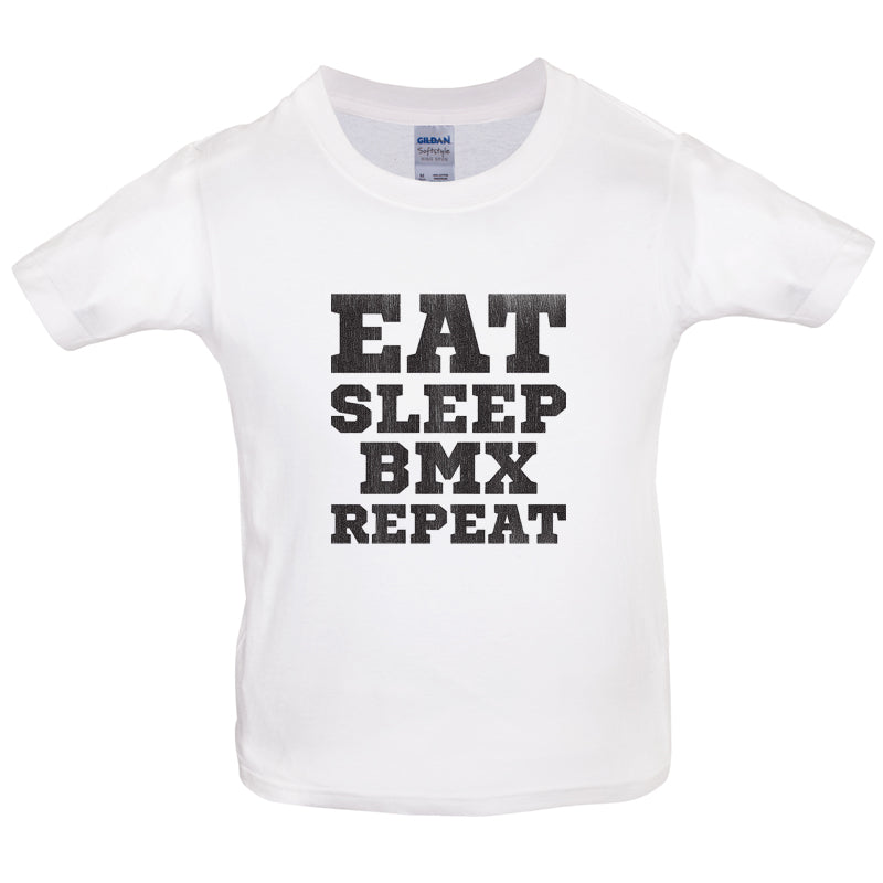 Eat Sleep BMX Repeat Kids T Shirt