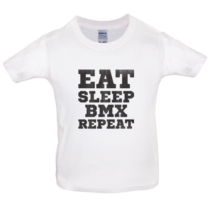 Eat Sleep BMX Repeat Kids T Shirt