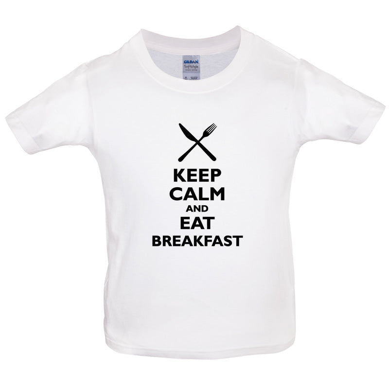 Keep Calm and Eat Breakfast Kids T Shirt