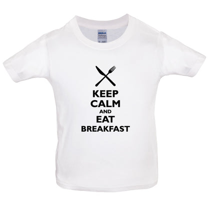Keep Calm and Eat Breakfast Kids T Shirt