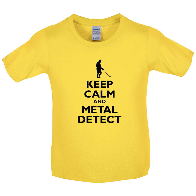 Keep Calm and Metal Detect Kids T Shirt