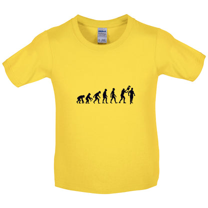 Evolution Of Man Wrestling Kids T Shirt