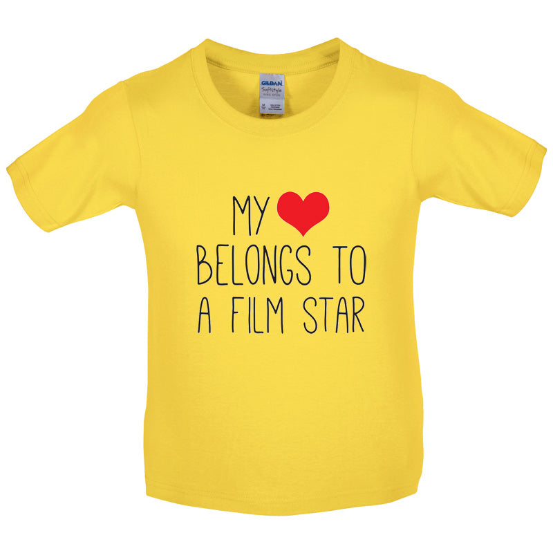 My Heart Belongs To A Film Star Kids T Shirt