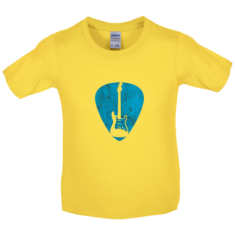 Guitar Pick Full Silhouette Kids T Shirt