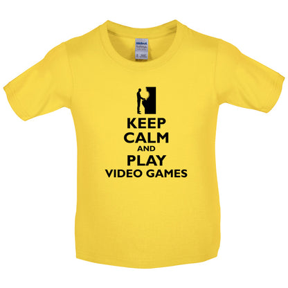 Keep Calm and Play Video Games Kids T Shirt