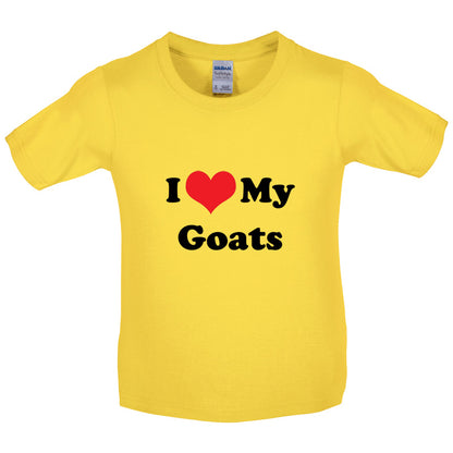 I Love My Goats Kids T Shirt