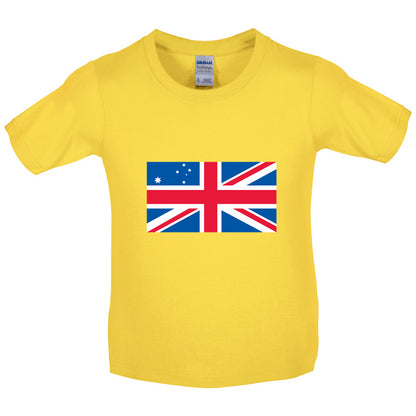 Australian Union Jack Flag Kids T Shirt