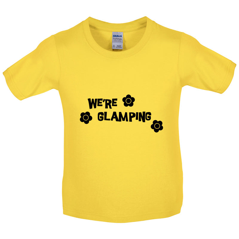 We're Glamping Kids T Shirt