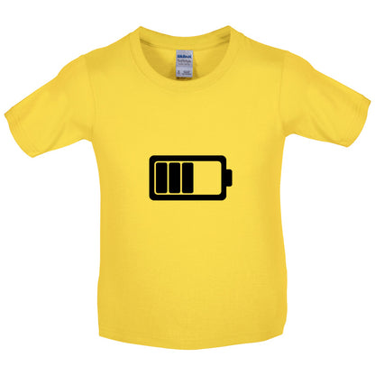 Battery Symbol Kids T Shirt