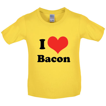 I Love Bacon Kids T Shirt