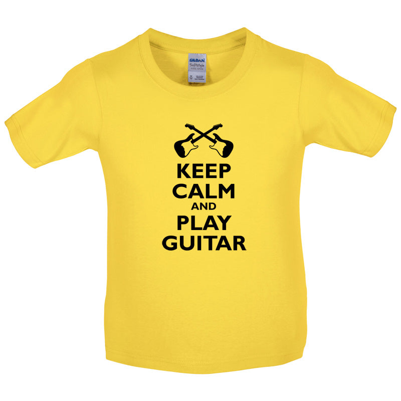 Keep Calm and Play Guitar Kids T Shirt