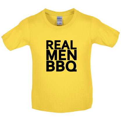Real Men BBQ Kids T Shirt
