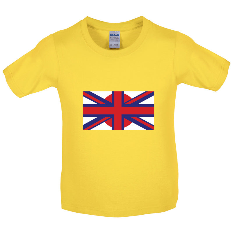 Japanese Union Jack Flag  Kids T Shirt