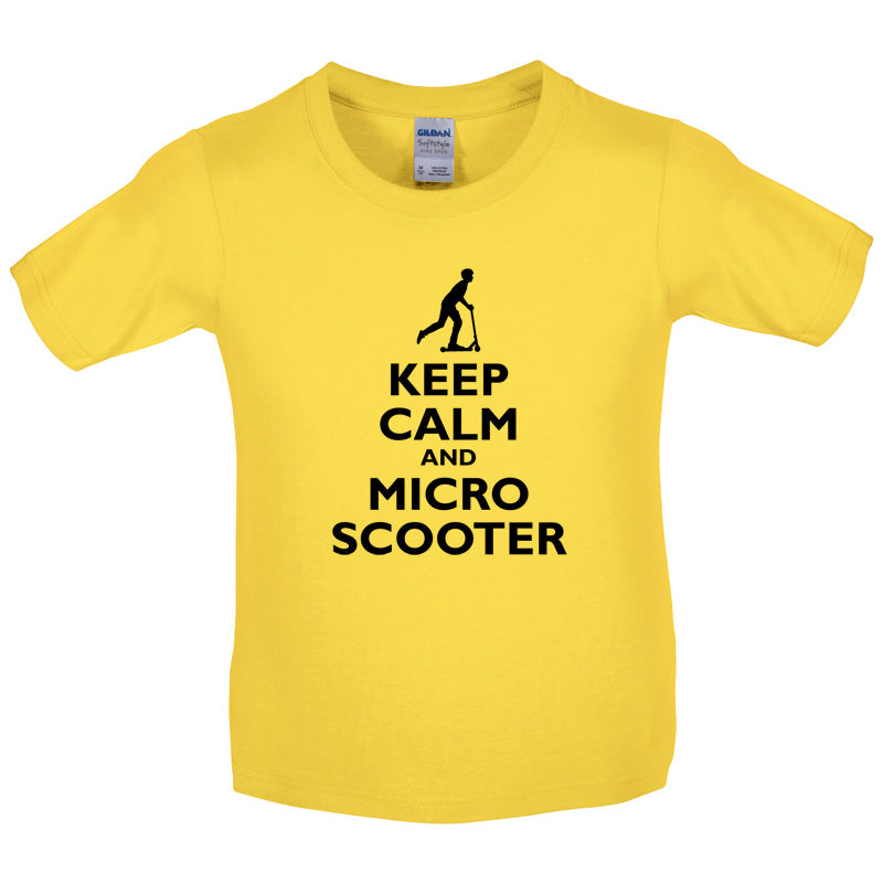 Keep Calm and Micro Scooter Kids T Shirt