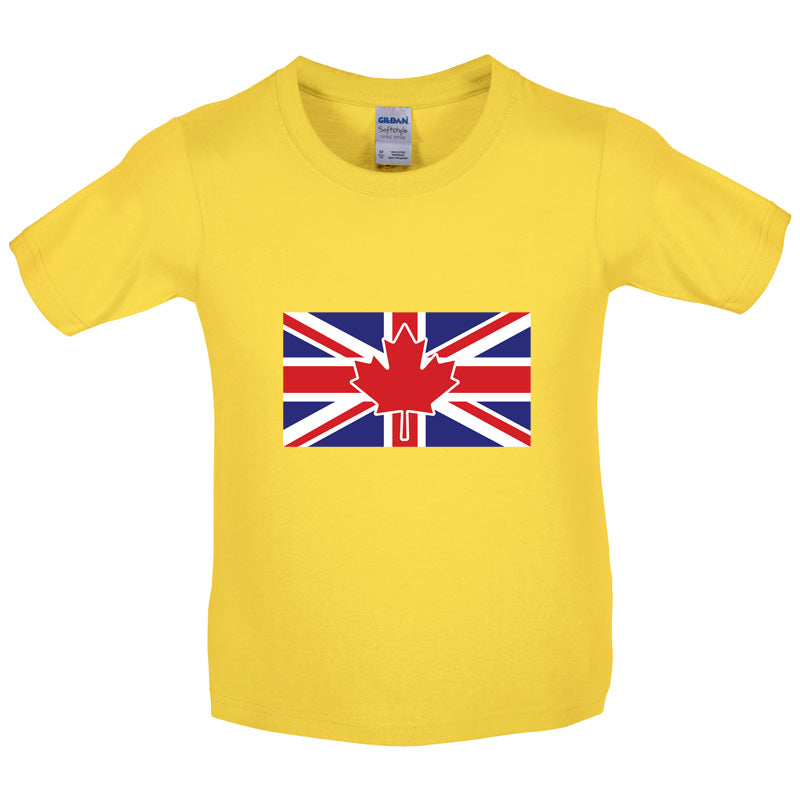 Canadian Union Jack Flag Kids T Shirt