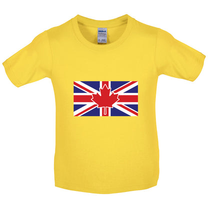 Canadian Union Jack Flag Kids T Shirt